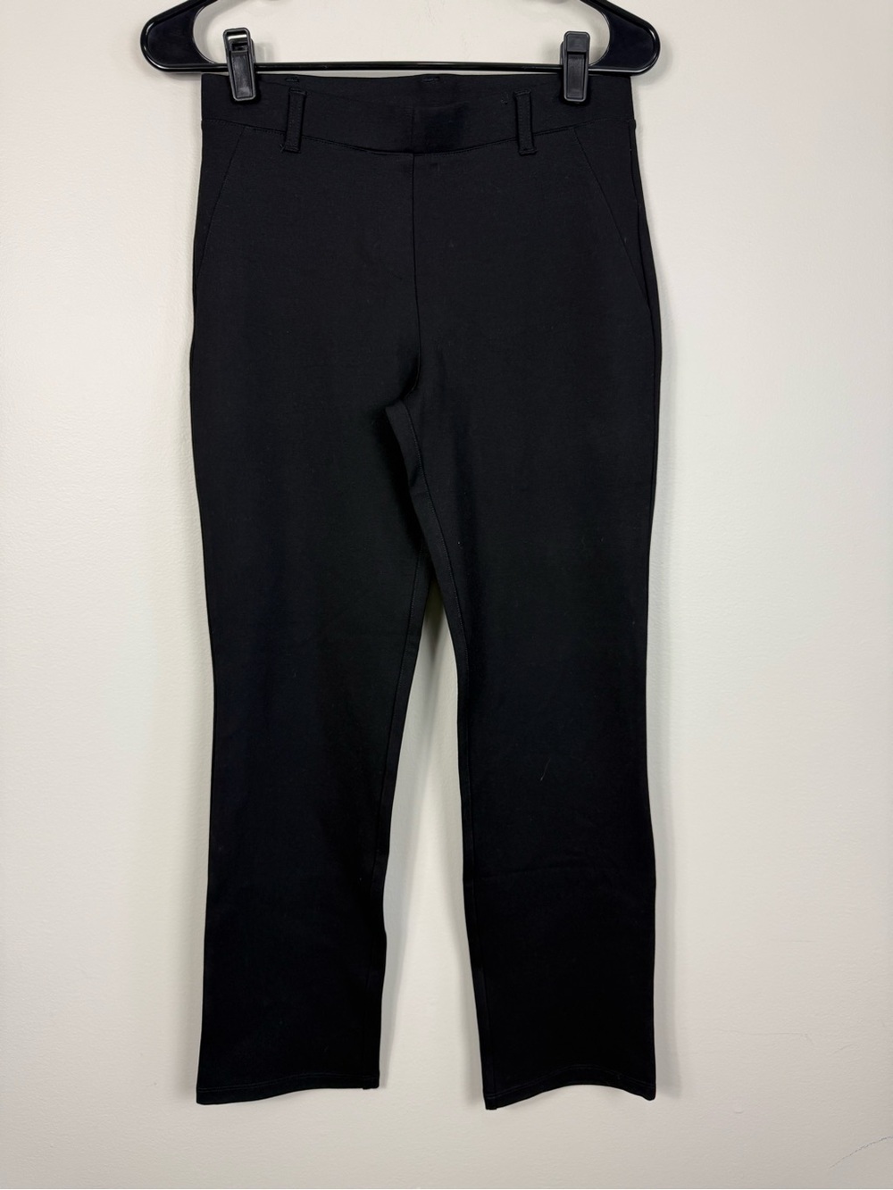 Quince Ultra Stretch Ponte Straight Leg Pant Women Small Black Office Casual NWT